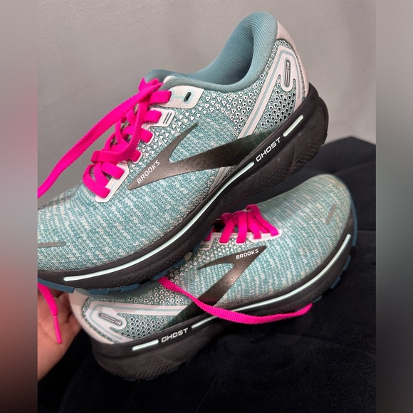 Brooks Ghost 14 Women's Cushioned Size 6 Teal and Pink - Picture 6 of 12